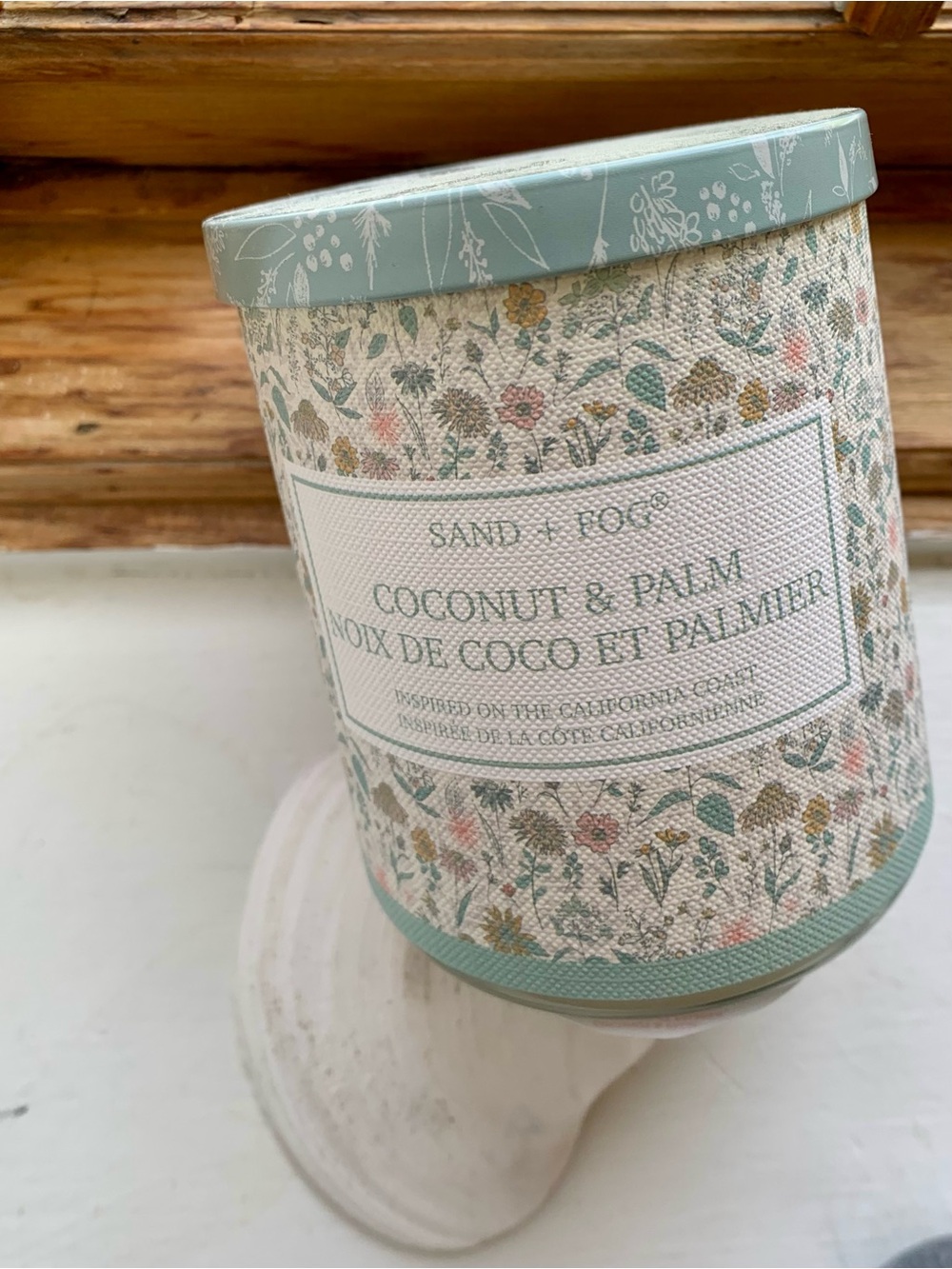 Sand + Fog Coconut & Palm Scented Candle - Soft Seafoam